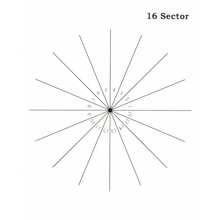 Diversified Biotech Petri Stickers, 16 Sec Pie, 3" Dia, 36/pk, 36PK 247011-16